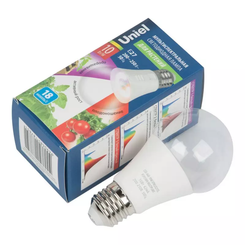   Uniel E27 10W  LED-A60-10W/SPM3/E27/CL PLP35WH Multiplant UL-00011438